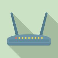 Computer router icon, flat style vector