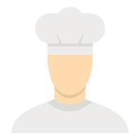 Chef icon, flat style vector