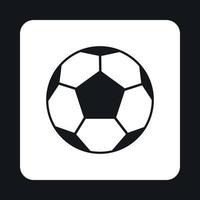 Soccer ball icon in simple style vector