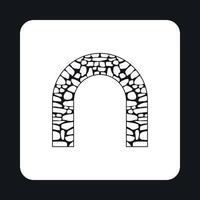 Stone arch icon, simple style vector