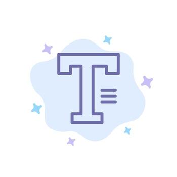 Type Text Write Word Blue Icon on Abstract Cloud Background vector