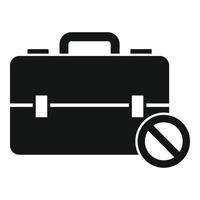 Jobless briefcase icon, simple style vector