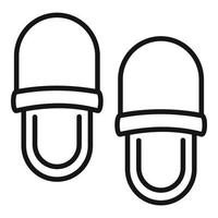 Nursing slippers icon, outline style vector