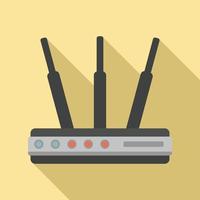 Router hub icon, flat style vector