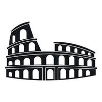 Roman Colosseum icon, simple style vector