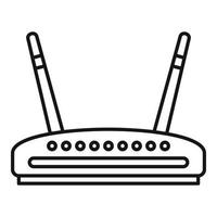 Computer router icon, outline style vector
