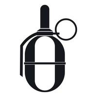 icono de granada de paintball de mano, estilo simple vector
