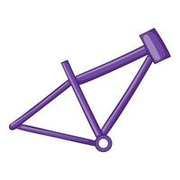 Bicycle frame icon, cartoon style vector