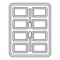 Makeup palette with applicators icon outline style vector