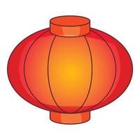 Sky lantern icon, cartoon style vector