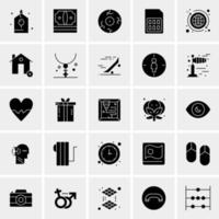 25 iconos de negocios universales vector ilustración de icono creativo para usar en proyectos relacionados con la web y dispositivos móviles