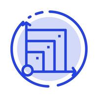 Scalable System Scalable System Science Blue Dotted Line Line Icon vector