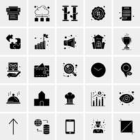 25 iconos de negocios universales vector ilustración de icono creativo para usar en proyectos relacionados con la web y dispositivos móviles