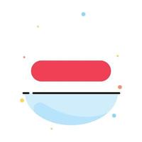 Delete Less Minus Remove Abstract Flat Color Icon Template vector