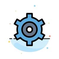 Gear Setting Cogs Abstract Flat Color Icon Template vector