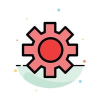 Setting Gear Logistic Global Abstract Flat Color Icon Template vector