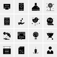 16 iconos universales de negocios vector ilustración de icono creativo para usar en proyectos relacionados con la web y dispositivos móviles