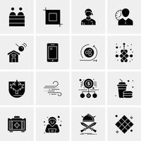 16 iconos universales de negocios vector ilustración de icono creativo para usar en proyectos relacionados con la web y dispositivos móviles