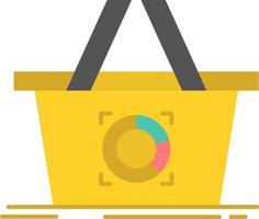 Cart Add To Cart Basket Shopping  Flat Color Icon Vector icon banner Template