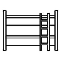 Bunk bed icon, outline style vector