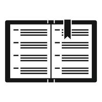 Syllabus instruction book icon, simple style vector