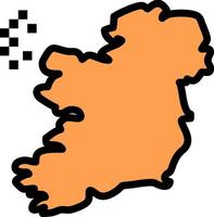 World Map Ireland Business Logo Template Flat Color vector