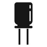 Radio capacitor icon, simple style vector