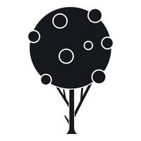 Tree with fruits icon, simple style vector