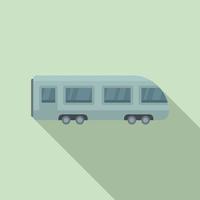 Electric train icon, flat style vector