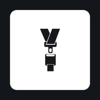 Seat belt icon, simple style vector