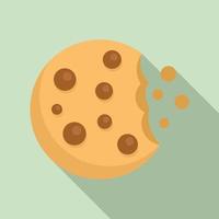 Cookie icon, flat style vector