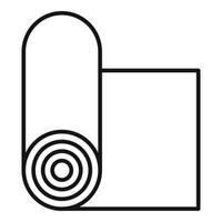 Fiber roll icon, outline style vector