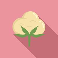 icono de planta de algodón, estilo plano vector