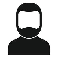 Senior man icon, simple style vector