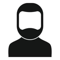 Senior man icon, simple style vector