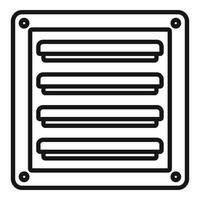 Metal ventilation icon, outline style vector