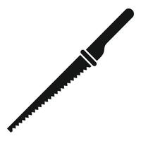 Carpenter hand saw icon, simple style vector