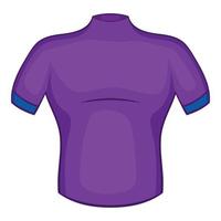 icono de camiseta de ciclismo, estilo de dibujos animados vector