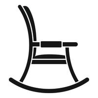 Retirement rocking chair icon, simple style vector