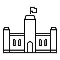 icono de la casa del parlamento, estilo de contorno vector