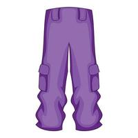 Pants snowboard clothes icon, cartoon style vector