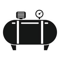 Instrument air compressor icon, simple style vector