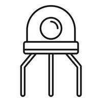 Nanotechnology artificial robot icon, outline style vector