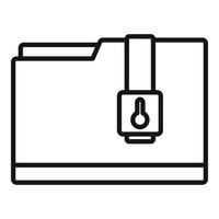 Folder storage documents icon, outline style vector
