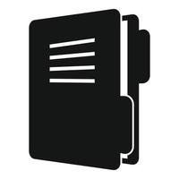 Classic folder doc icon, simple style vector