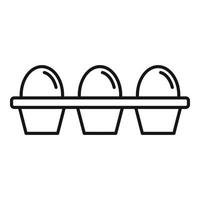 Farm eggs icon, outline style vector