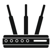 Router hub icon, simple style vector