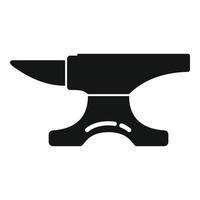 Blacksmith anvil icon, simple style vector