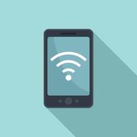 icono de control remoto wifi, estilo plano vector