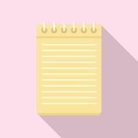 Syllabus notepad icon, flat style vector